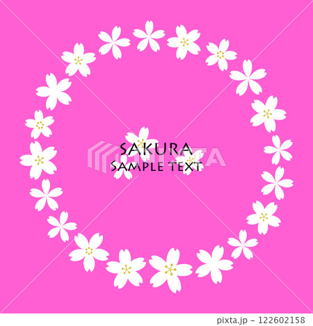 桜のフレーム素材 桜のフレーム素材 122602158