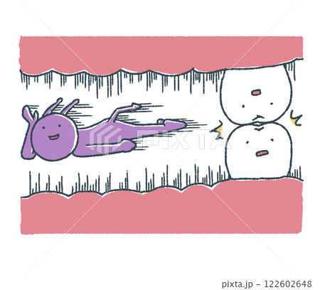 ゆるい虫歯菌は歯のゲートを突破する 122602648