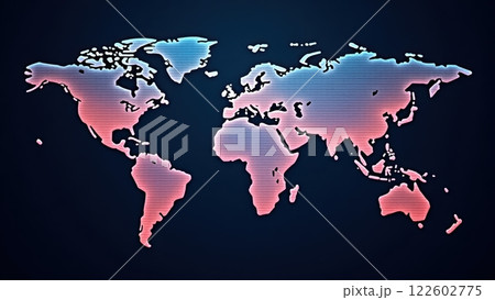 Colorful Stylized World Map in High Fidelity Colorful Stylized World Map in High Fidelity 122602775