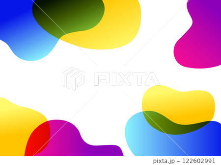ウェーブする不定形の背景デザイン 122602991