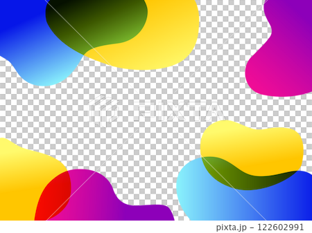 ウェーブする不定形の背景デザイン 122602991