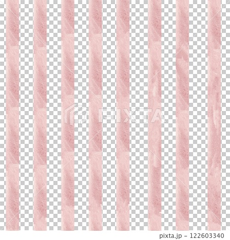 Pink vertical stripes seamless pattern. Hand drawn watercolor lines background for girlish decor, textile, fabric, stationery design. Women website, highlights and poster design 122603340
