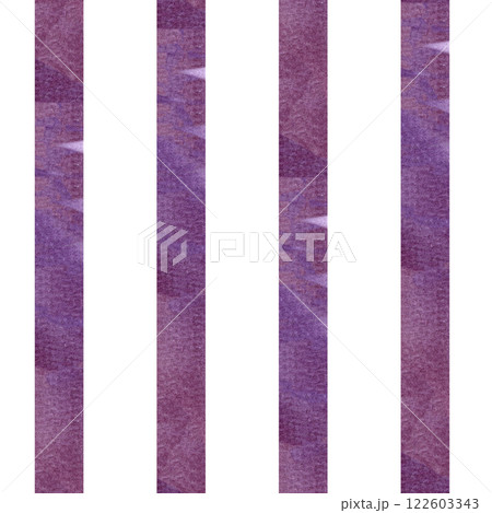 Watercolor plum color stripes seamless pattern. Hand drawn vertical lines in trendy burgundy color background for wallpaper, web, poster, wrapping paper design. Home textile and fabric 122603343