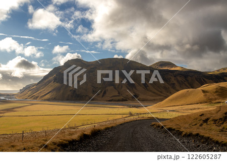 Mountains and landscape in Katla geopark, Iceland Mountains and landscape in Katla geopark, Iceland 122605287