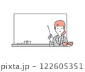 授業をする女性教師のイメージイラスト素材 122605351