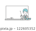授業をする男性教師のイメージイラスト素材 122605352