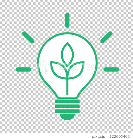 代表節能的燈泡插圖 122605466