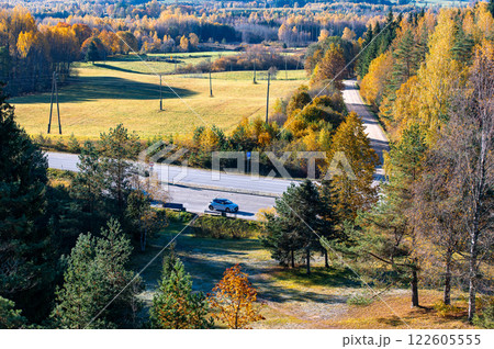 View of the autumn landscape of Latvia View of the autumn landscape of Latvia 122605555