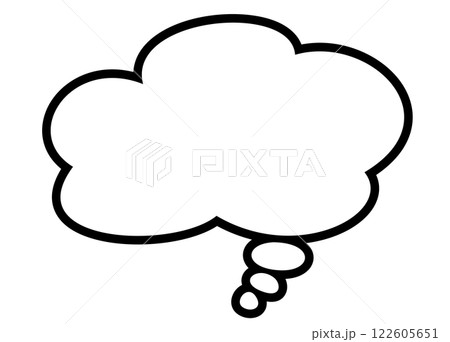 ポップな手描きの吹き出し。アウトライン。 ポップな手描きの吹き出し。アウトライン。 122605651