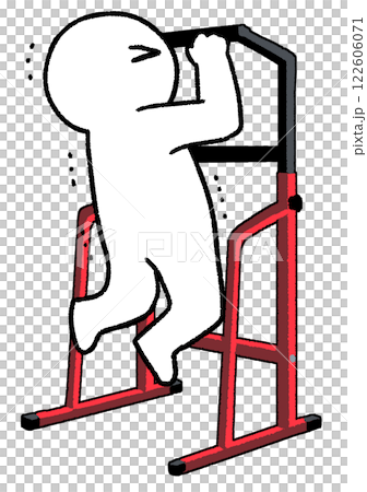 Person doing pull-ups Person doing pull-ups 122606071