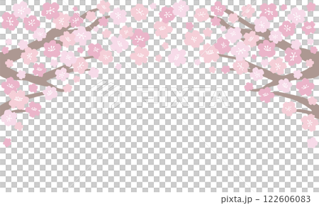 櫻花盛開的風景畫框 122606083