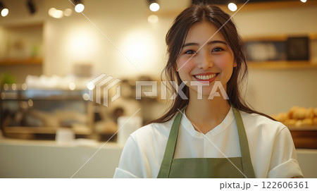 エプロンをした女性 エプロンをした女性 122606361