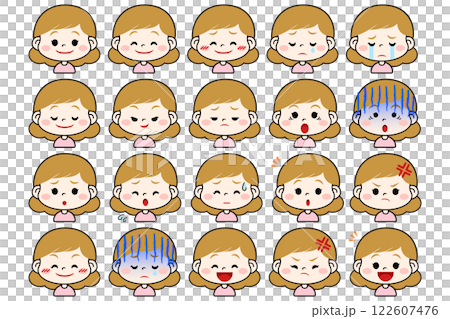 可愛的女孩面部表情集:很多 可愛的女孩面部表情集:很多 122607476