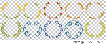 一組 10 個自然主題相框 122607634