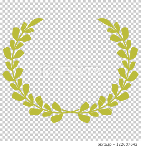 Laurel wreath frame green 122607642