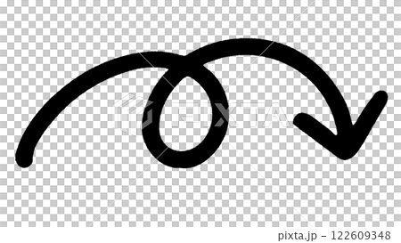 A rotating downward arrow (black version) A rotating downward arrow (black version) 122609348