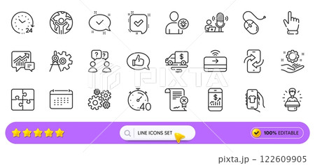 Reject certificate, Cash transit and Teamwork questions line icons for web app. Pack of Employee hand, Cogwheel, Calendar pictogram icons. 24 hours, Shop app, Contactless payment signs. Vector Reject certificate, Cash transit and Teamwork questions line icons for web app. Pack of Employee hand, Cogwheel, Calendar pictogram icons. 24 hours, Shop app, Contactless payment signs. Vector 122609905