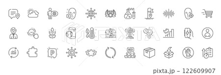 Charging app, Moving service and Chat bubble line icons. Pack of Timer, Sunny weather, Growth chart icon. Dislike, Vacancy, Time management pictogram. Problem skin, Delivery shopping. Vector 122609907