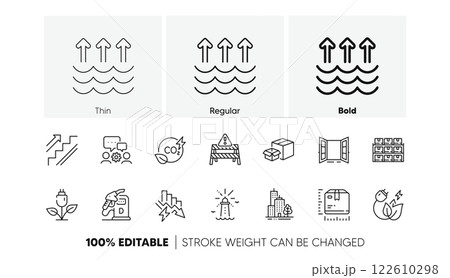 Skyscraper buildings, Stairs and Diesel station line icons. Pack of Lighthouse, Packing boxes, Eco power icon. Package size, Co2 gas, Open door pictogram. Engineering team, Evaporation. Vector Skyscraper buildings, Stairs and Diesel station line icons. Pack of Lighthouse, Packing boxes, Eco power icon. Package size, Co2 gas, Open door pictogram. Engineering team, Evaporation. Vector 122610298