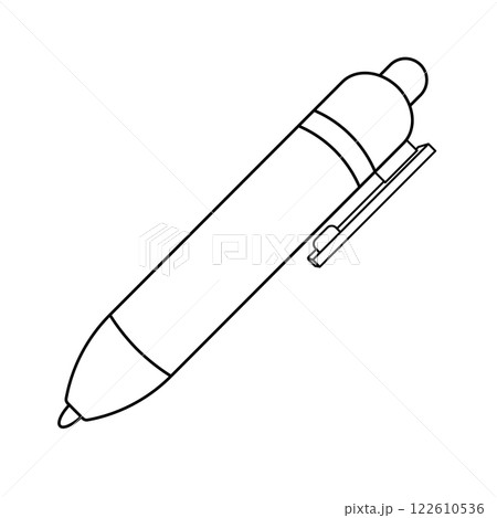 Ballpoint Pen Outline Vector Illustration 122610536