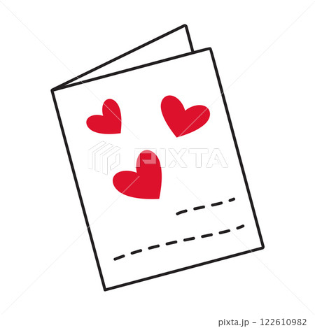 Valentine card doodle flat style love isolated icon symbol of love 122610982