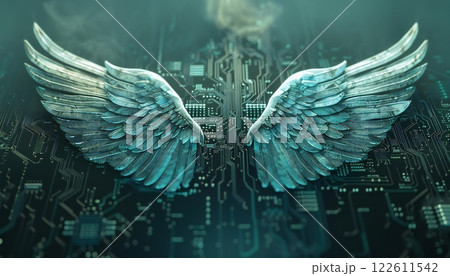 Cybernetic Wing Design Concept, Electronics Illustration 122611542
