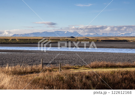 Landscape with a river, Kudafljot, Iceland 122612168