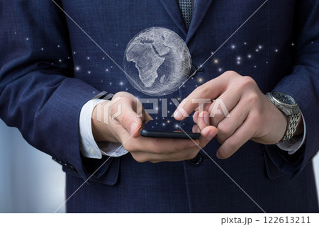 Global connectivity and digital communication. 122613211
