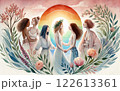 LGBTQ+幸せな女性カップルのイラスト 122613361