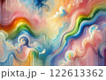 LGBTQ+カラフルなマーブル模様 122613362