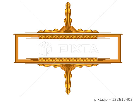 Frame in art nouveau style. Decorative geometric element. 122613402