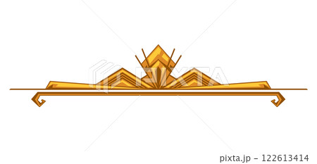 Decoration in art nouveau style. Decorative geometric element. Decoration in art nouveau style. Decorative geometric element. 122613414