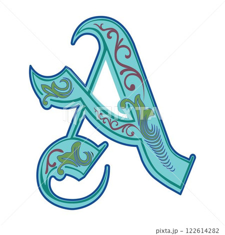 Art Royal Initial Caps Font Capital Letter A vector design Art Royal Initial Caps Font Capital Letter A vector design 122614282