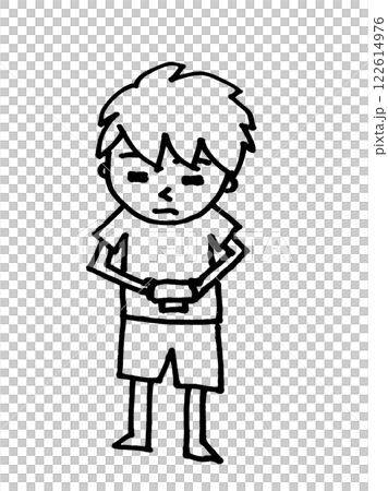 Camera boy looking down Camera boy looking down 122614976