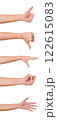 Diverse Hand Gestures Representing Various Emotions and Reactions Isolated on White Background 122615083