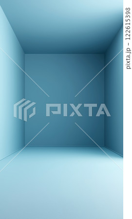 Modern luxury studio with abstract blue gradient background and soft lighting 122615398