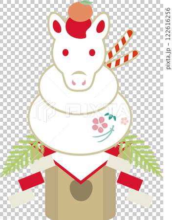 年賀2026 年賀状2026 馬 午 鏡餅 正月飾り 干支 かわいい デザイン イラスト素材 年賀2026 年賀状2026 馬 午 鏡餅 正月飾り 干支 かわいい デザイン イラスト素材 122616256