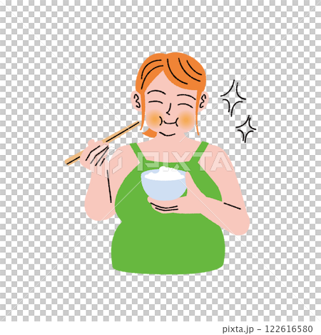 吃白米飯的肥胖婦女 吃白米飯的肥胖婦女 122616580