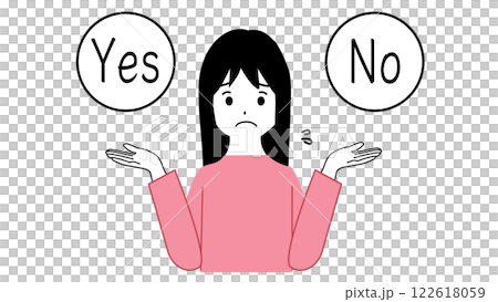 不知道該選什麼的女人上身的插圖 122618059