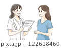 診察室で患者に説明をする男性医師 122618460
