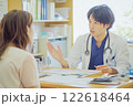 診察室で患者に説明をする男性医師 122618464