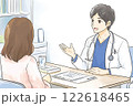 診察室で患者に説明をする男性医師 122618465