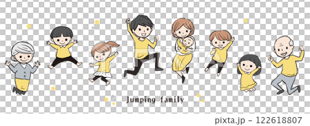跳躍的家庭，三代家庭，插圖 122618807
