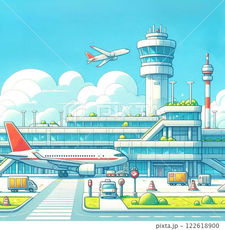 空港と飛行機 空港と飛行機 122618900
