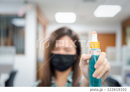 Woman wearing mask protection epidemic flu covid19 Woman wearing mask protection epidemic flu covid19 122619102