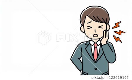 歯痛に苦しむ人 122619195