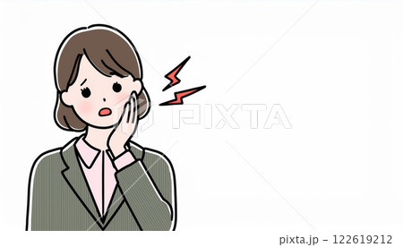 歯痛に苦しむ人 122619212