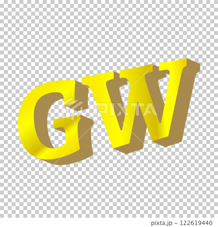金色 GW 徽標字母 122619440
