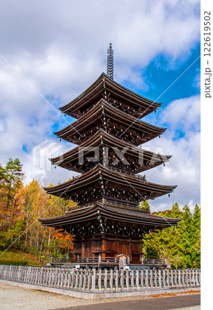 仙台市　定義　極楽山西方寺　五重塔 122619502