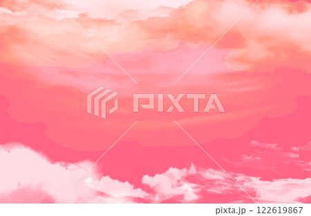 夕空のベクターイラスト シンプル 雲 夕方 夕雲 夕空のベクターイラスト シンプル 雲 夕方 夕雲 122619867